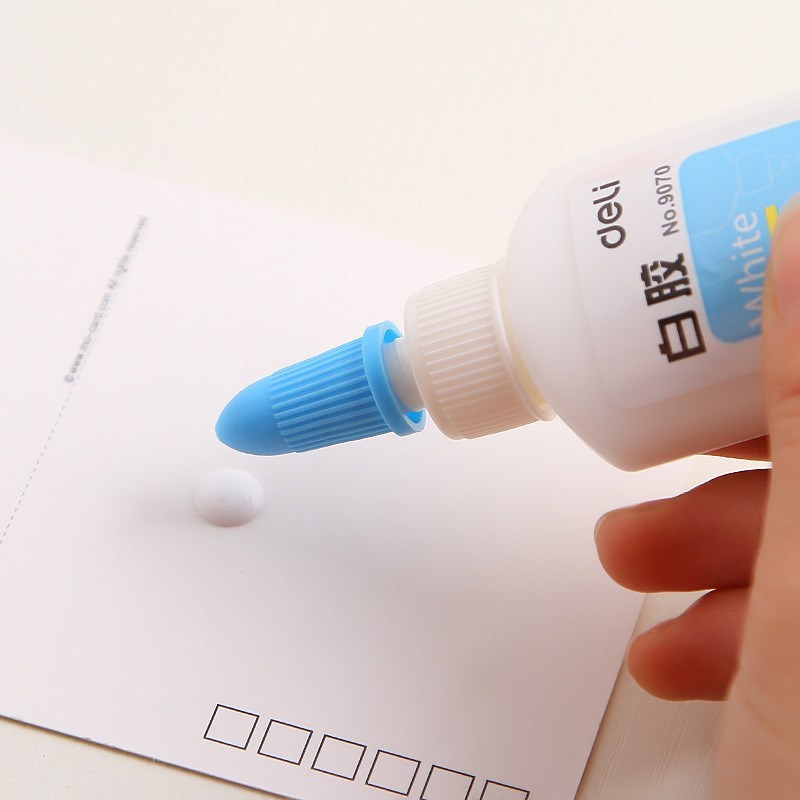 新品Deli 40ML Washable White Liquid Glue Kids DIY Paper Craf