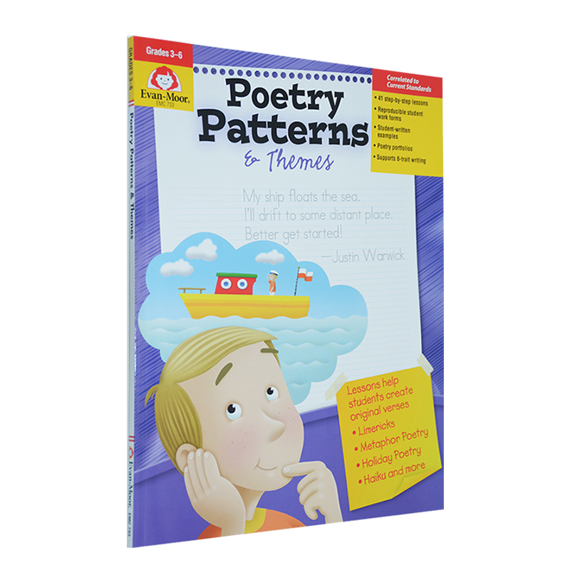 英文原版 Poetry Patterns & Themes 诗歌形式与主题加州教辅 Evan Moor