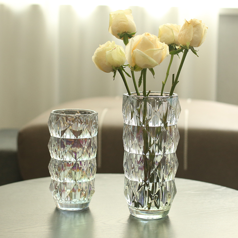 北欧花瓶玻璃创意透明插花客厅摆件玫瑰百合富贵竹向日葵鲜花花器