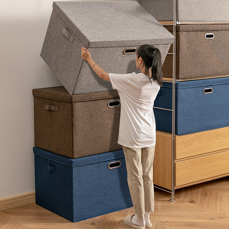 收纳箱家用布艺大号可折叠整理盒储物箱被子衣服衣柜收纳盒筐神器