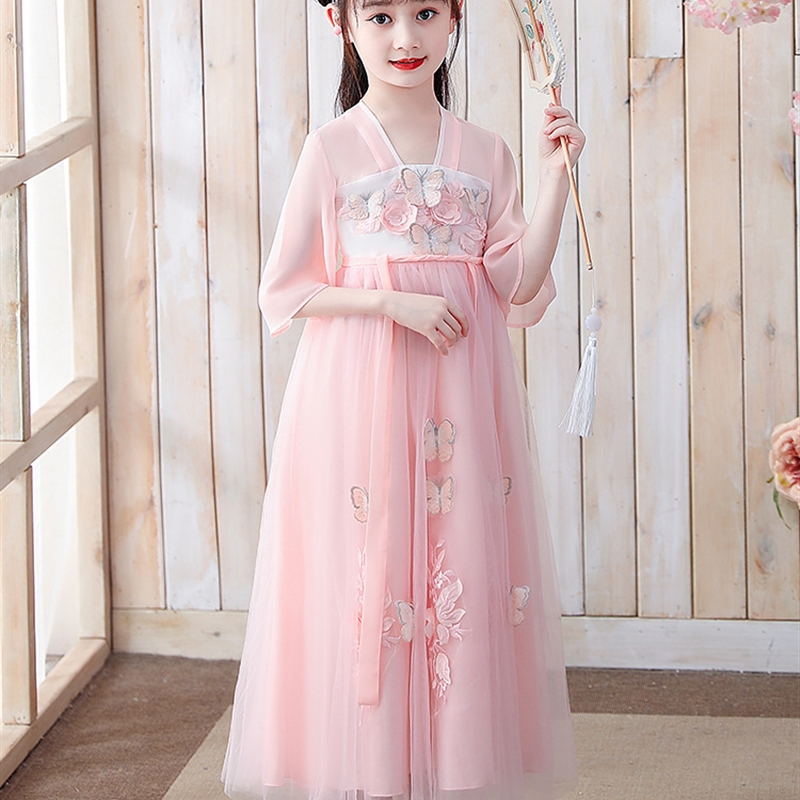 女童汉服夏季中国风唐装公主裙超仙襦裙小女孩古装裙子儿童洋装