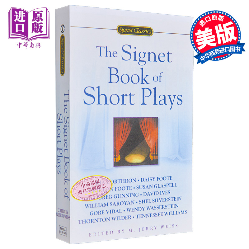 现货 短篇戏剧 英文原版 经典文学 The Signet Book of Short Plays Dr M Jerry Weiss Signet Book【中商原版】