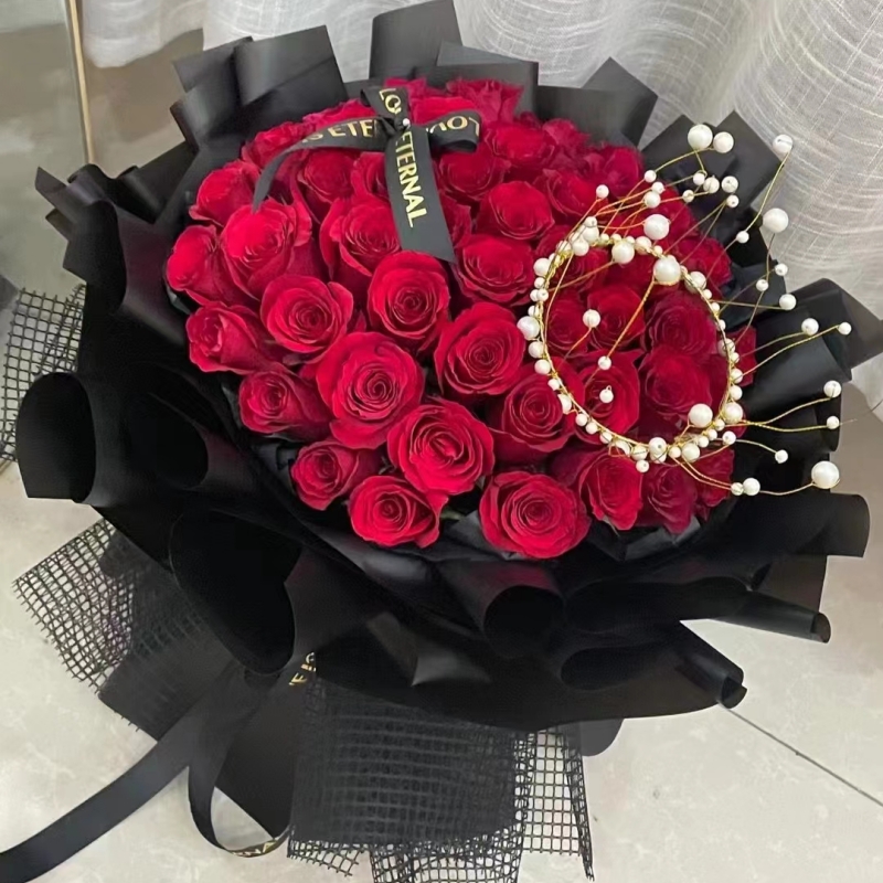 全国99朵红玫瑰花束鲜花速递同城配送花店M北京上海广州杭州送女