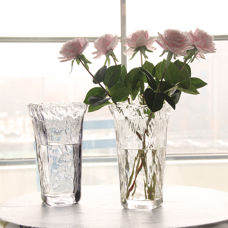 北欧花瓶玻璃透明 插花摆件ins风网红轻奢水养玫瑰百合鲜花花器