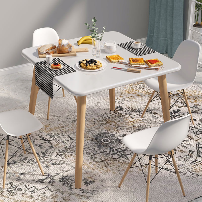 包邮北欧餐桌椅家用简约现代小户型长方形桌子实木圆桌简易租房吃