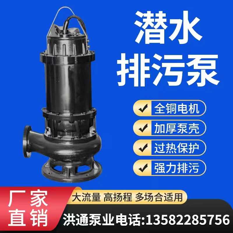 上海切割式抽粪潜水排污泵集水坑工地提升农用灌溉高扬程潜污泵