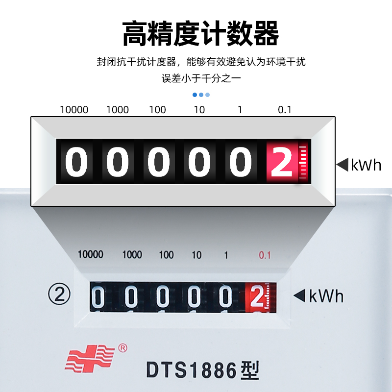 速发上海人民单相电子式电度表家用出租房数字电表220V三相高精度
