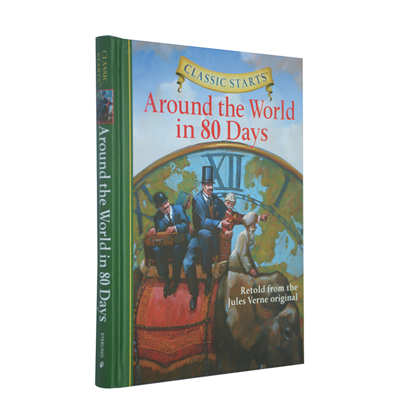 Classic Starts系列 Around the World in 80 Days 环游世界八十天 英文原版儿童小说 世界经典名著 精装版
