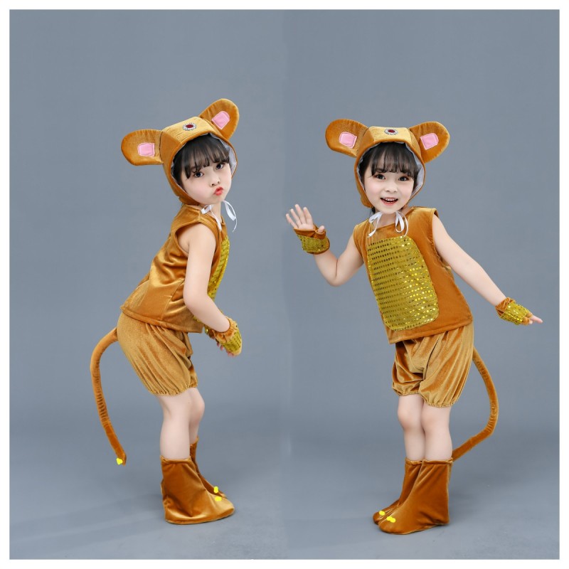 新款儿童金丝猴演出服小猴子动物服幼儿小猴子表演服孙悟空舞蹈服