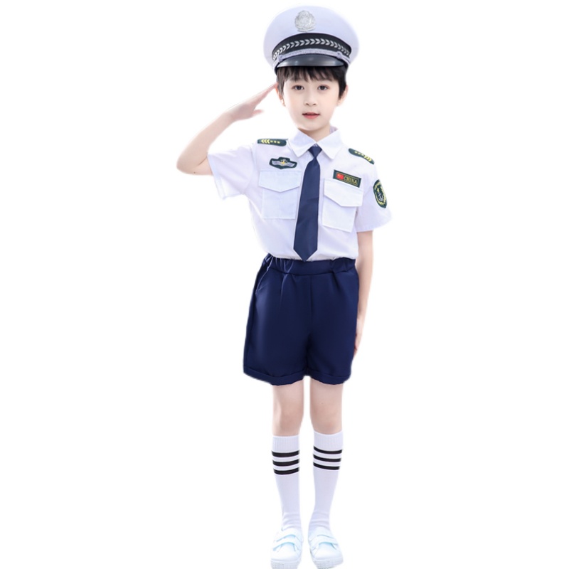 儿童军装小海军制服诗歌朗诵演出服飞行员表演服小学生升旗手服装
