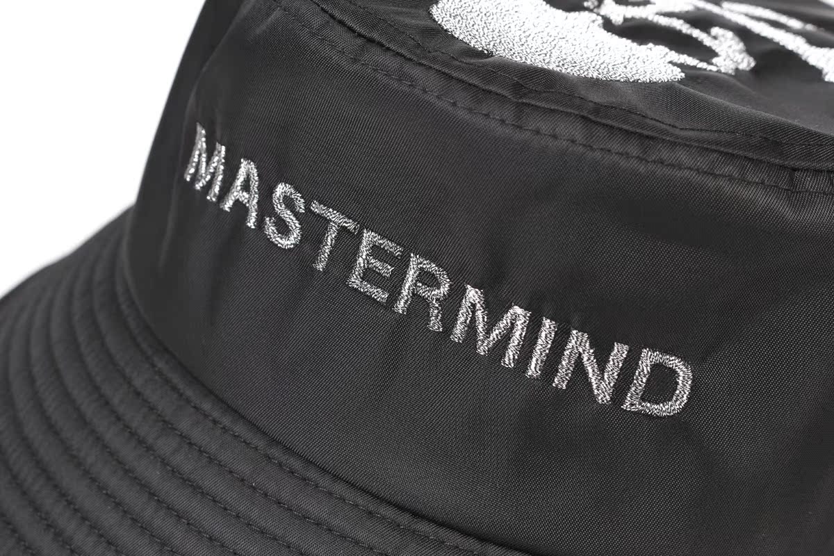Mastermind World FH1渔夫帽经典黑银大骷髅文字刺绣潮流暗黑王