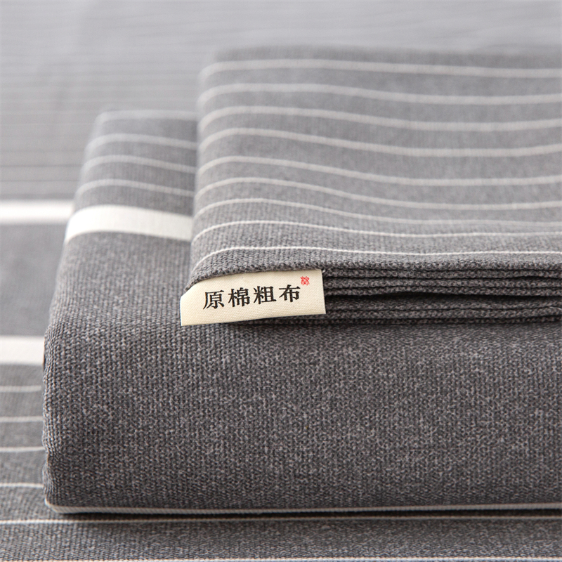 2023新款纯棉老粗布加厚床单单件三件套100全棉帆布老式被单夏季