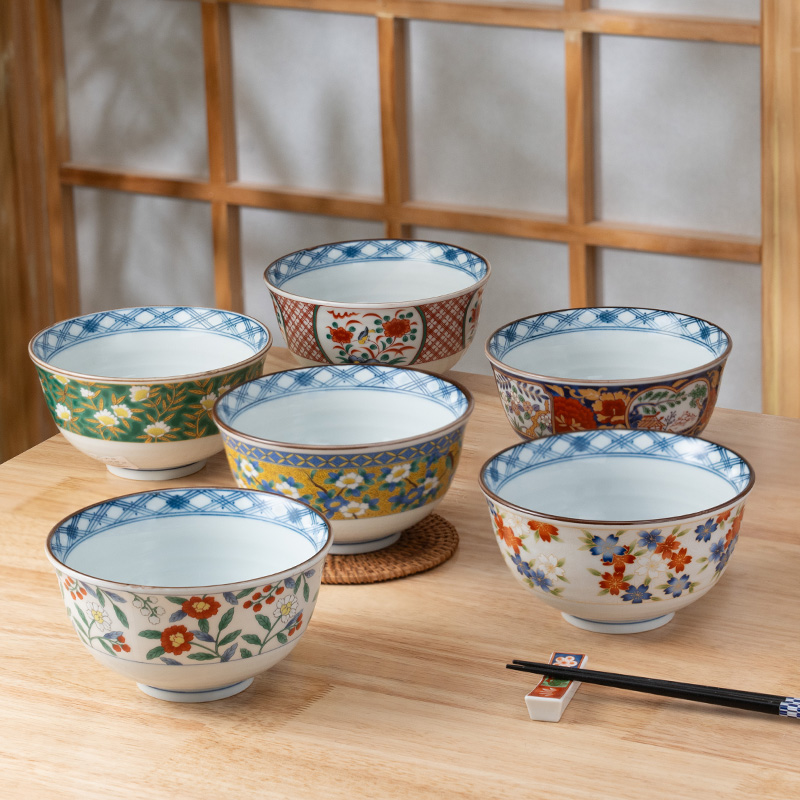 日本进口 美浓烧 复古优雅 陶瓷碗 饭碗 厨房 家用 餐具用品 单个