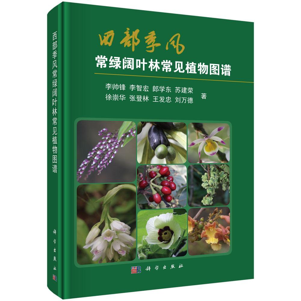 西部季风常绿阔叶林常见植物图谱 李帅锋   农业、林业书籍