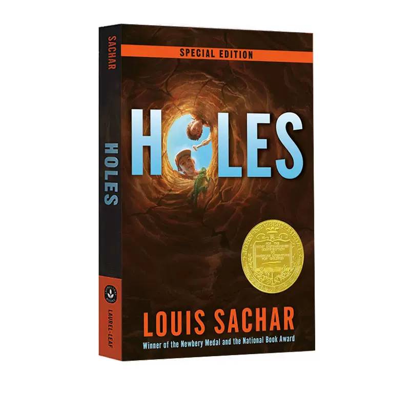 预售 Holes 别有洞天/寻宝小子 1999年纽伯瑞金奖英文原版小说 Louis Sachar路易斯萨奇尔 电影同名读物 青少年儿童文学获奖图书
