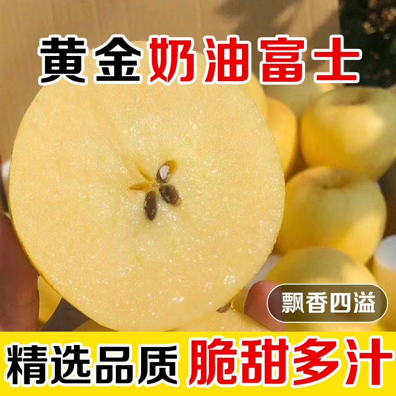 【正宗】山东烟台奶油富士苹果孕妇水果当季时令整箱新鲜脆甜多汁