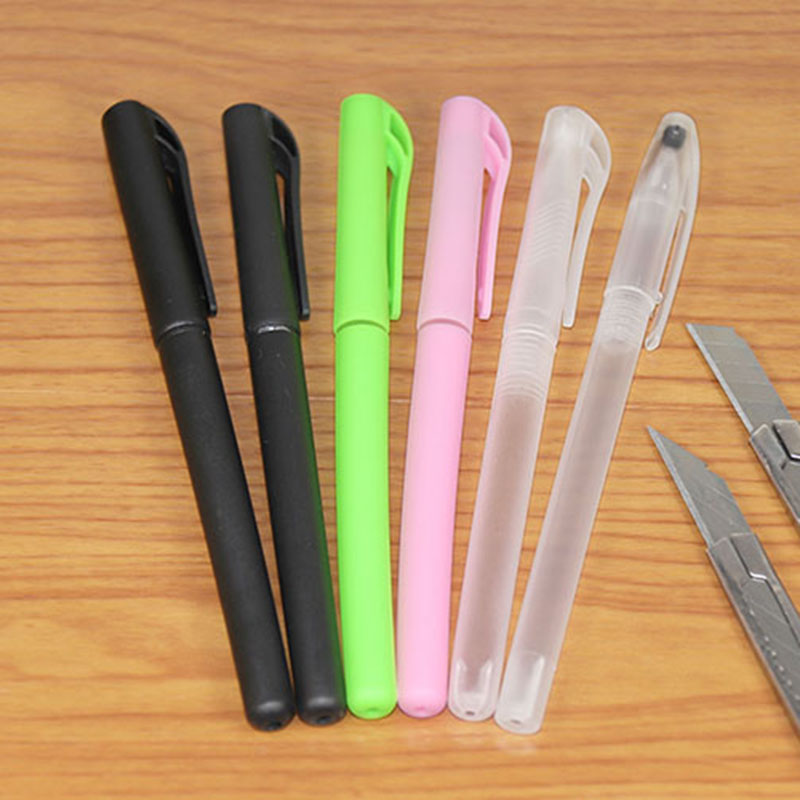 透明塑料中性笔壳商务办公磨砂空笔杆学生教师专用简约水性笔通用