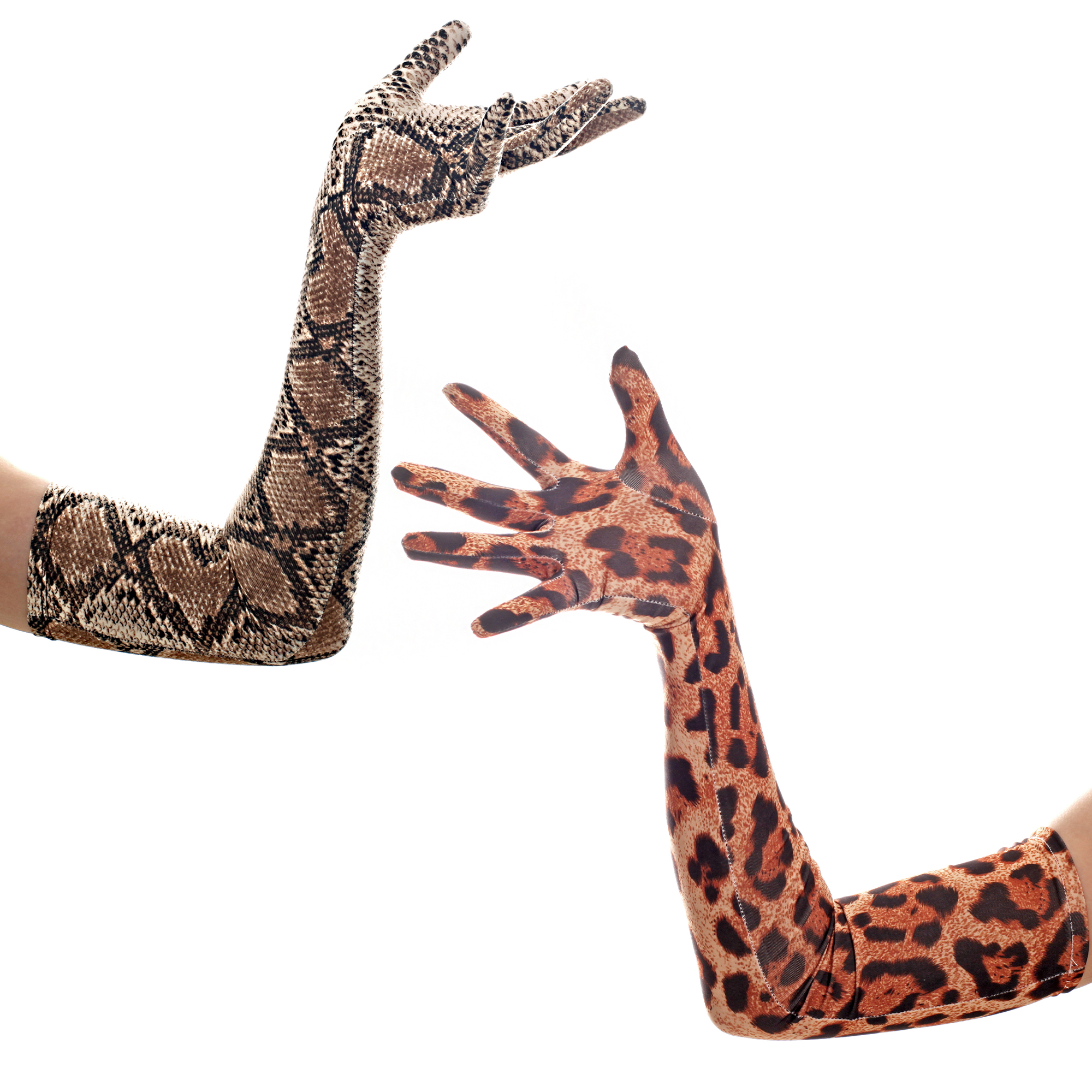 Ftshist 性感超长舞台70厘米 60cm 动物纹豹纹蛇皮纹过肘情趣手套