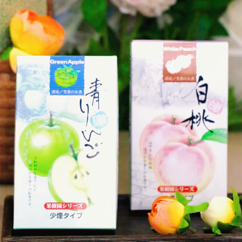 日本尚林堂 线香 白桃青苹果 山茶花 少烟清新香薰家用净化空气