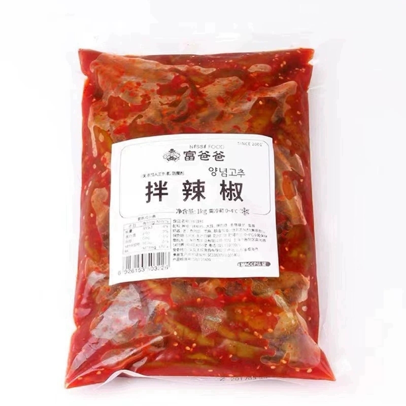 富爸爸韩式传统小菜拌辣椒凉拌菜熟食下饭酱菜咸菜1kg