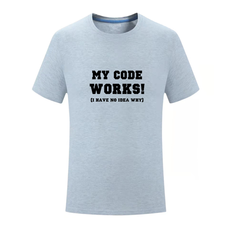 极客计算机编程code学霸休闲青春流行圆领短袖T恤文化衫衣服
