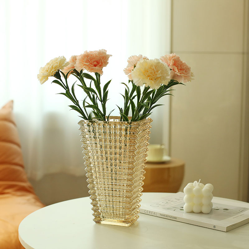 花瓶玻璃客厅插花摆件创意高级感餐桌水养玫瑰百合鲜花北欧家用小