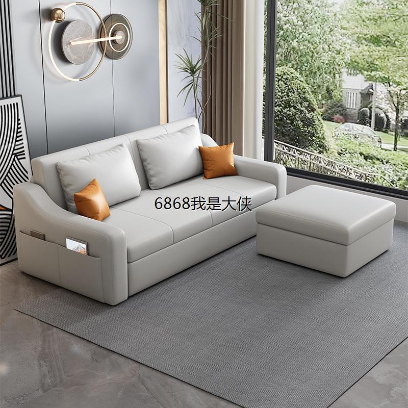 香港澳门包邮沙发床小户型可折叠多功能现代简约科技布储物客厅带