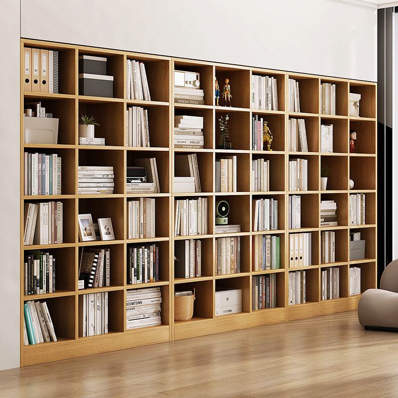 书架落地客厅置物架靠墙家用格子收纳柜子置物架书房图书馆书柜