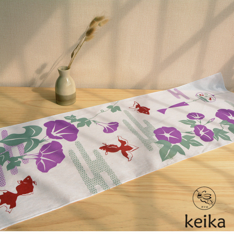 keika出口日本日式和风手拭巾擦手巾汗巾头巾长巾茶巾 夏风 包邮