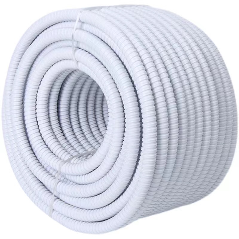 白色金属包塑软管电线电缆保护套管阻燃绝缘穿线管蛇皮管16 20 25
