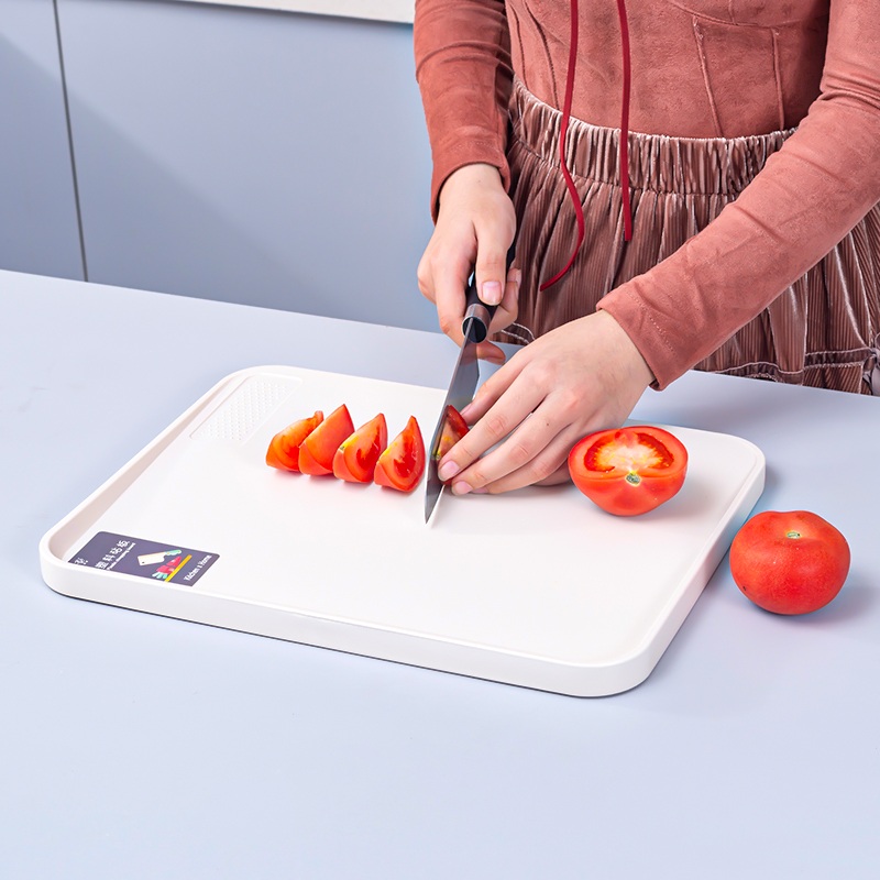 塑料日式加厚双面切菜砧板家用防滑斜面PP砧板水果食研磨辅食菜板
