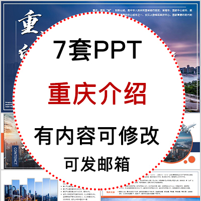 重庆城市印象家乡旅游美食风景文化介绍宣传攻略相册PPT模板