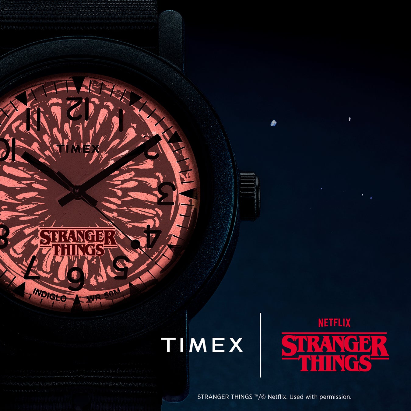 代购天美时Timex X Stranger Things 怪奇物语联名款颠倒男女手表