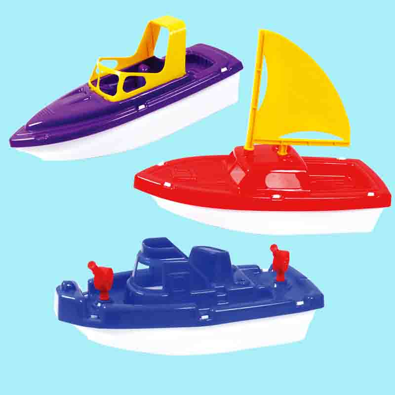 出口美国小船宝宝儿童沙滩玩具套装洗澡戏水玩具水路两用帆船炮艇