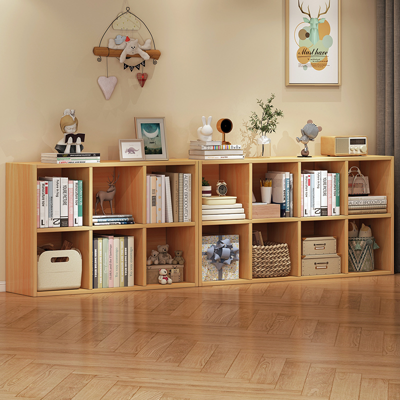 书柜书架组合现代简约q家用靠墙书橱展示柜子卧室落地置物架格子