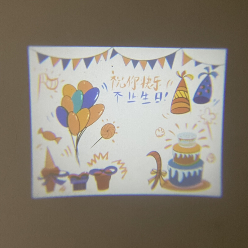 新款儿童生日投影灯仪快乐背景墙布置用品男女孩餐厅客厅武汉发货