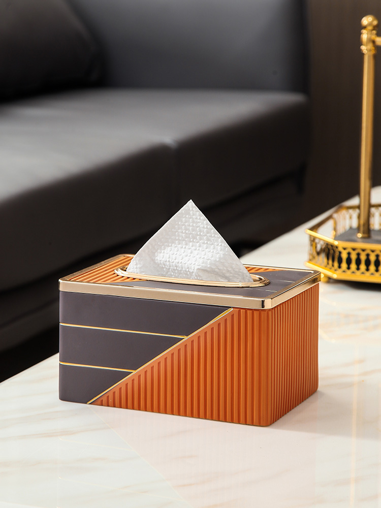 纸抽盒客厅抽纸盒现代简约家用餐桌高档轻奢茶几欧式纸巾盒设计感