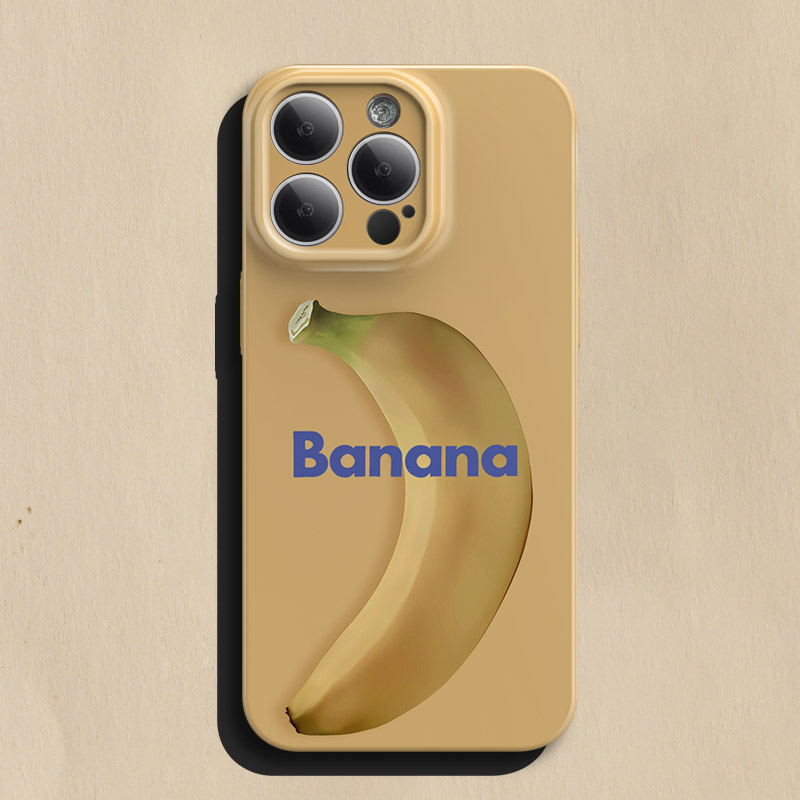 一根香蕉banana苹果15软壳iPhone14Promax手机壳13菲林12mini夏日水果11简约小众x高级感xr不撞款xs适用8plus