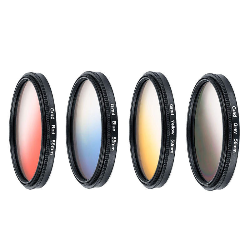 卡诺朗4k相机专用滤镜52MM螺旋口，渐变镜 灰/橙/蓝/红，共四个！