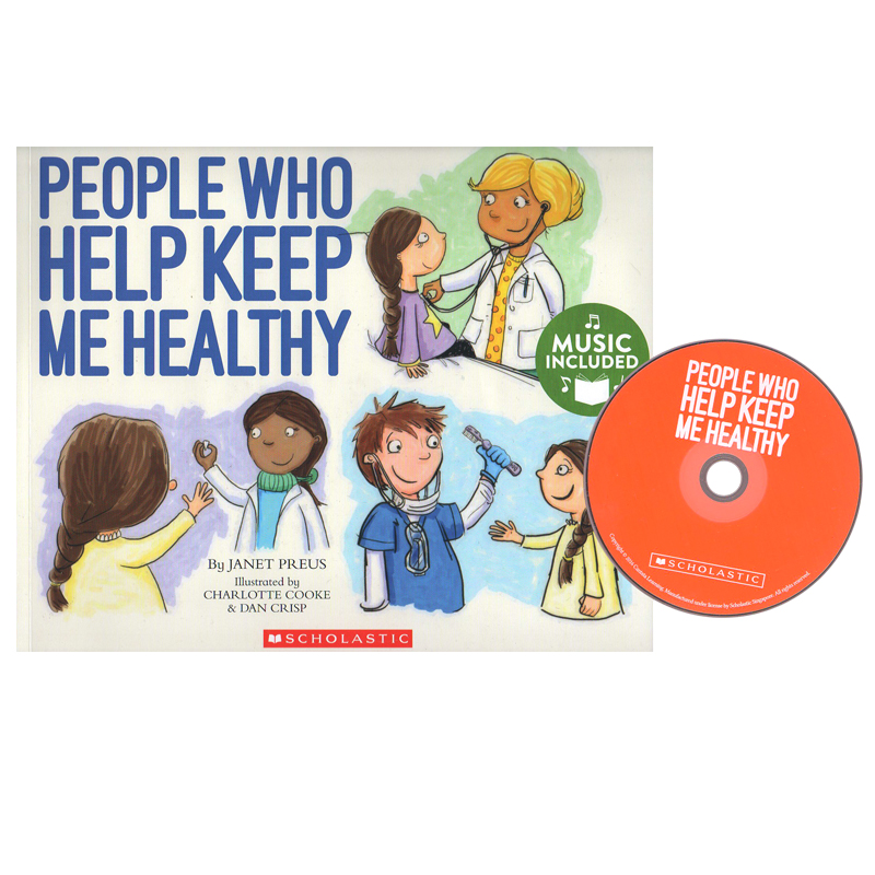 英文原版 Cantata Learning系列 People Who Help Keep Me Healthy 帮助我们保持健康的人 绘本附CD 歌谣学英语 STEM教育绘本