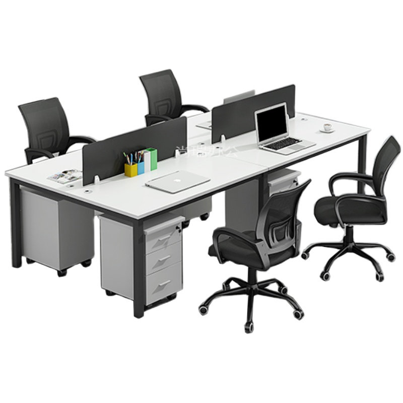 推荐西安职员办公桌钢架家具员工位2/4/6人组合多人电脑办公桌椅