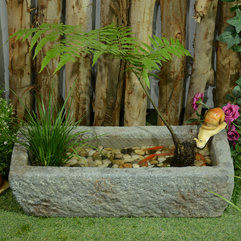 户外花园庭院石槽大号植物水培创意大口径花缸盆栽器皿绿萝铜钱草
