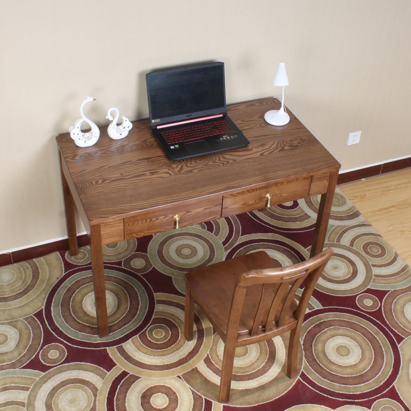 泽韵家庭 水曲柳纯实木小书桌简约1.2米学习桌办公桌子书房电脑桌