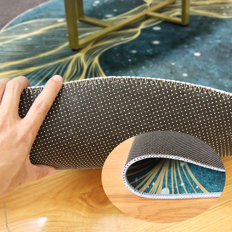 高档圆形地毯现代简约线条椅子垫客厅茶几毯服装店美容院定制钢琴