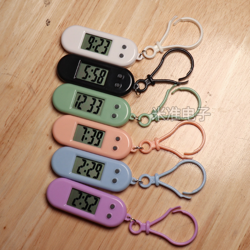 迷你电子表学生静音考试专用手表数字时间表钥匙扣便携小电子挂表