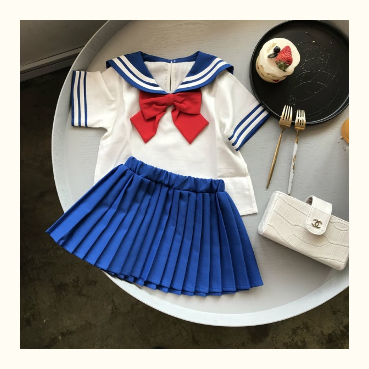 美少女战士女童衣服儿童夏装海军日系学院风水手服水冰月两件套裙