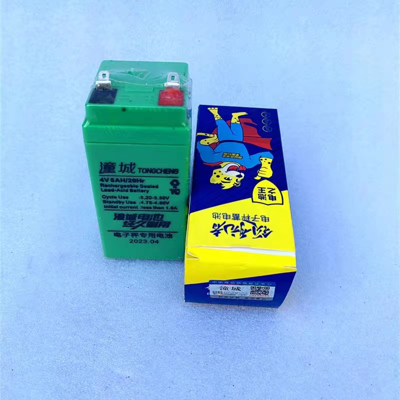 潼城品牌电子秤蓄电池4V电池4ah5ah电瓶380款320通用免维护蓄电池