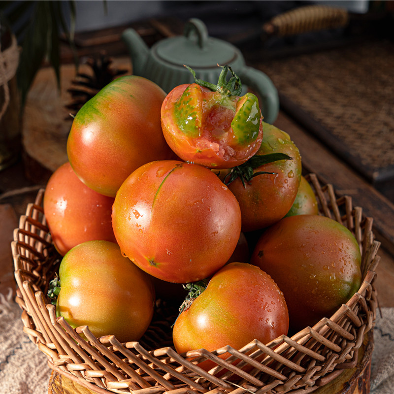丹东特产草莓柿子西红柿铁皮柿子番茄新鲜水果酸甜爽口5斤包邮