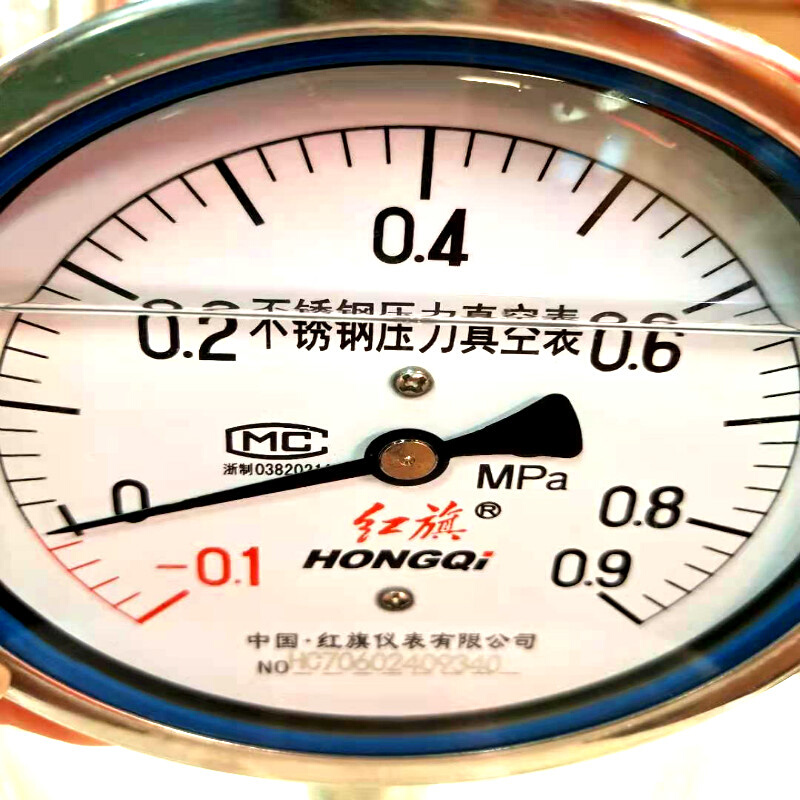 红旗仪表西安仪表抗震耐震防震不锈钢压力表YTN-100BF真空油压表