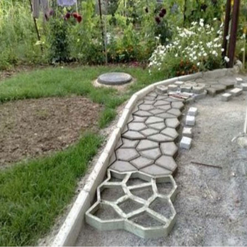 园艺用品工具强化小路造型水泥分割鹅卵石装修拼花路面大石头模具